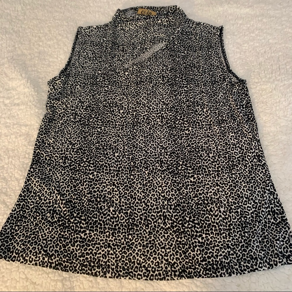 Coin 1804 Ladies Leopard Sleeveless Blouse